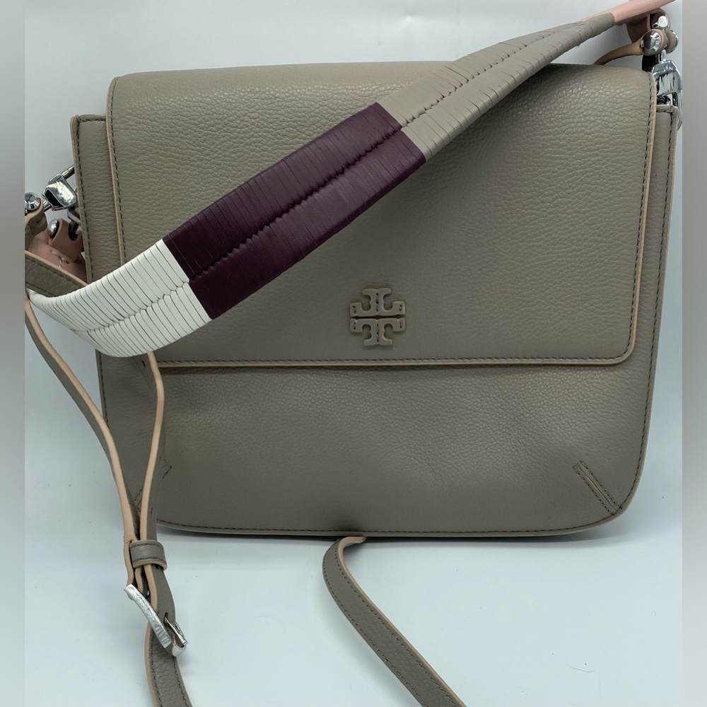 Tory Burch Taupe Leather Shoulder/Crossbody Bag convertible bag-never used